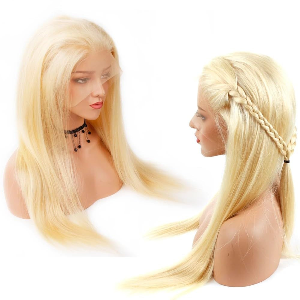 28 Inch Lace Front Wig Human Hair _613 13X4 Transparent Deep Wave_ 180 Density Free Part Blonde_ Pre Plucked with Baby Hair HD Lace Frontal for Women
