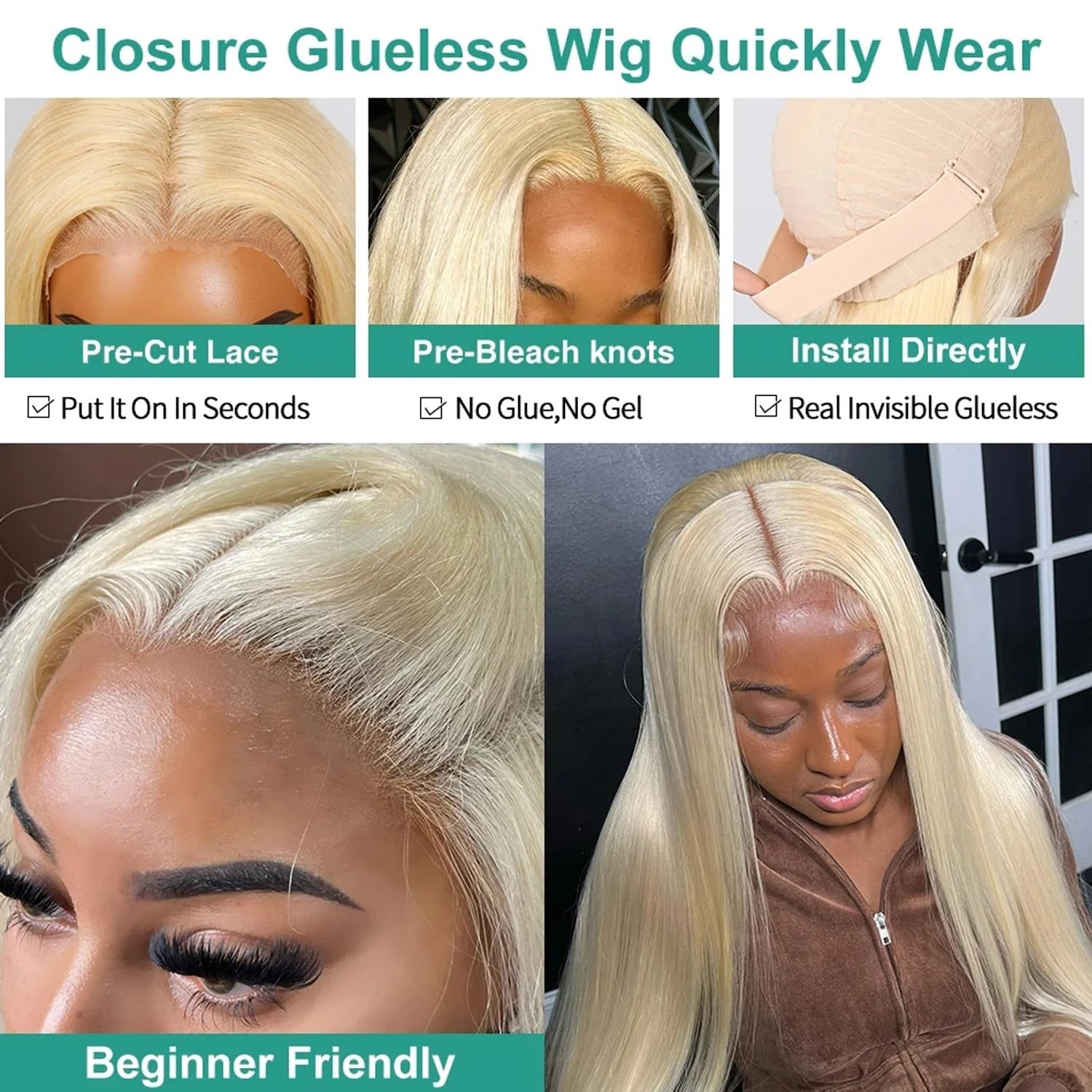 28 Inch Lace Front Wig Human Hair _613 13X4 Transparent Deep Wave_ 180 Density Free Part Blonde_ Pre Plucked with Baby Hair HD Lace Frontal for Women