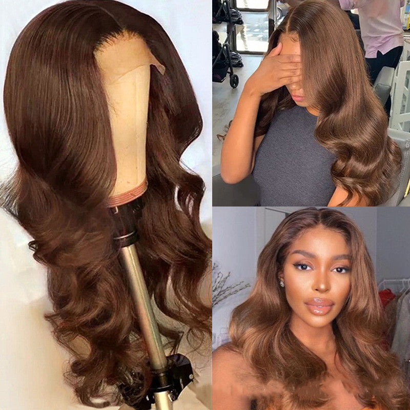Auburn Color 13x4 Human Hair Lace Front Wig