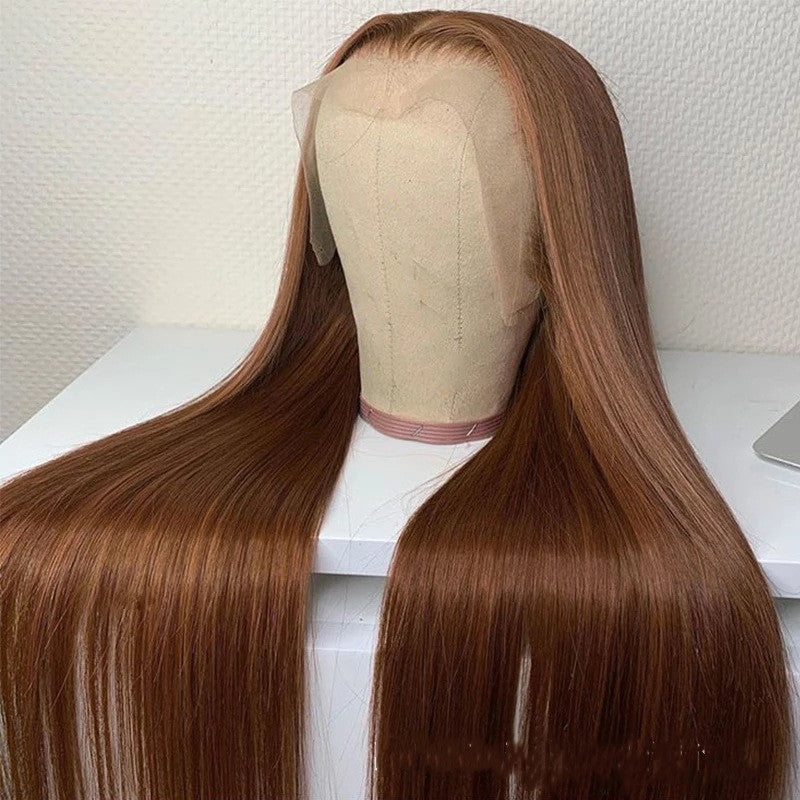 Auburn Color 13x4 Human Hair Lace Front Wig