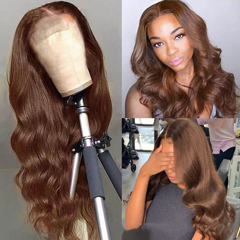 Auburn Color 13x4 Human Hair Lace Front Wig