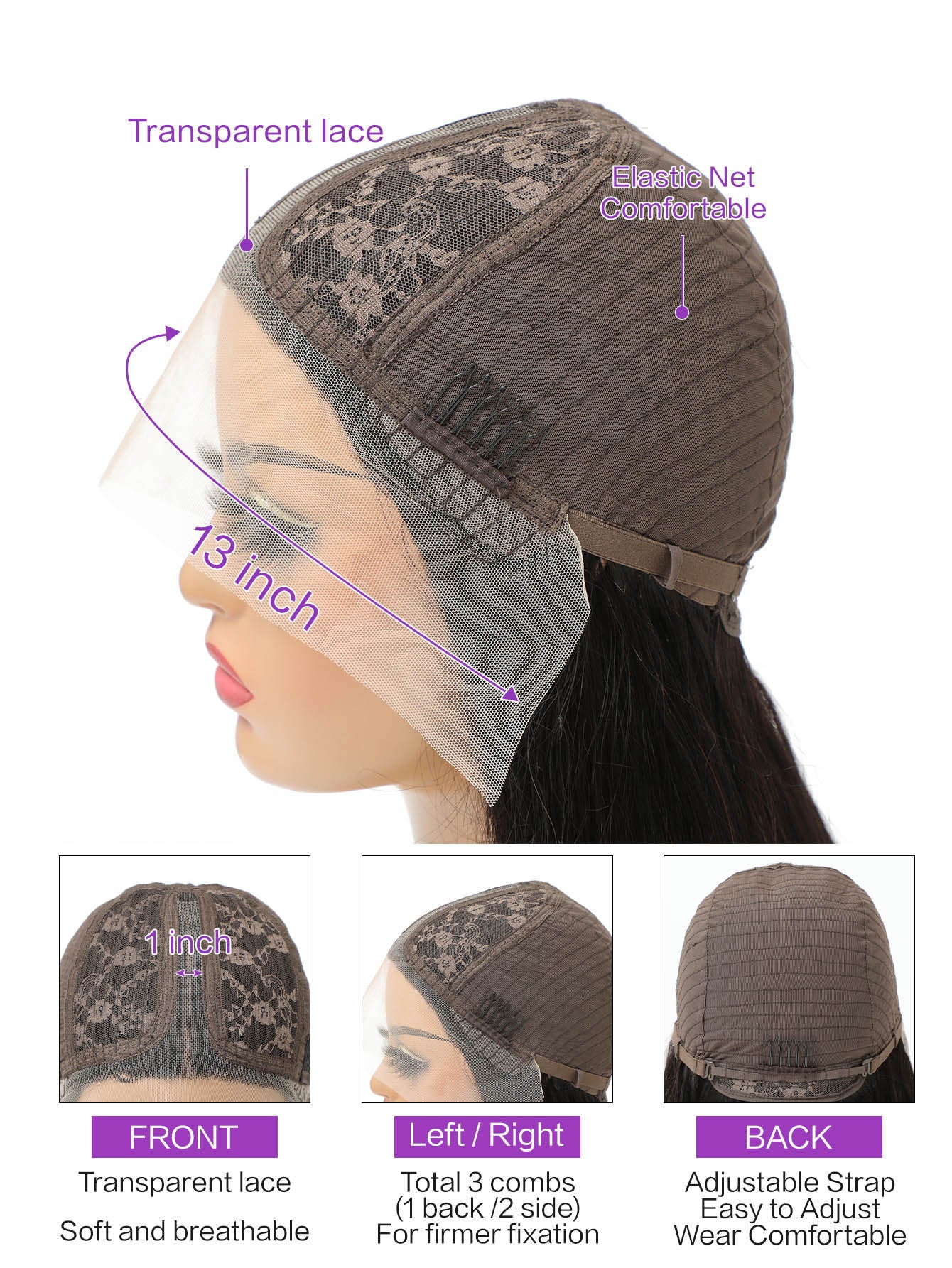 Cinnamon Color Lace Front Wig Human Hair Wig