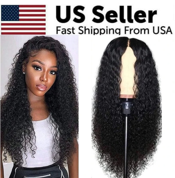 Water Wave Human Hair Front Wig, Brazilian Long Curly Lace Wavy Hair Wig
