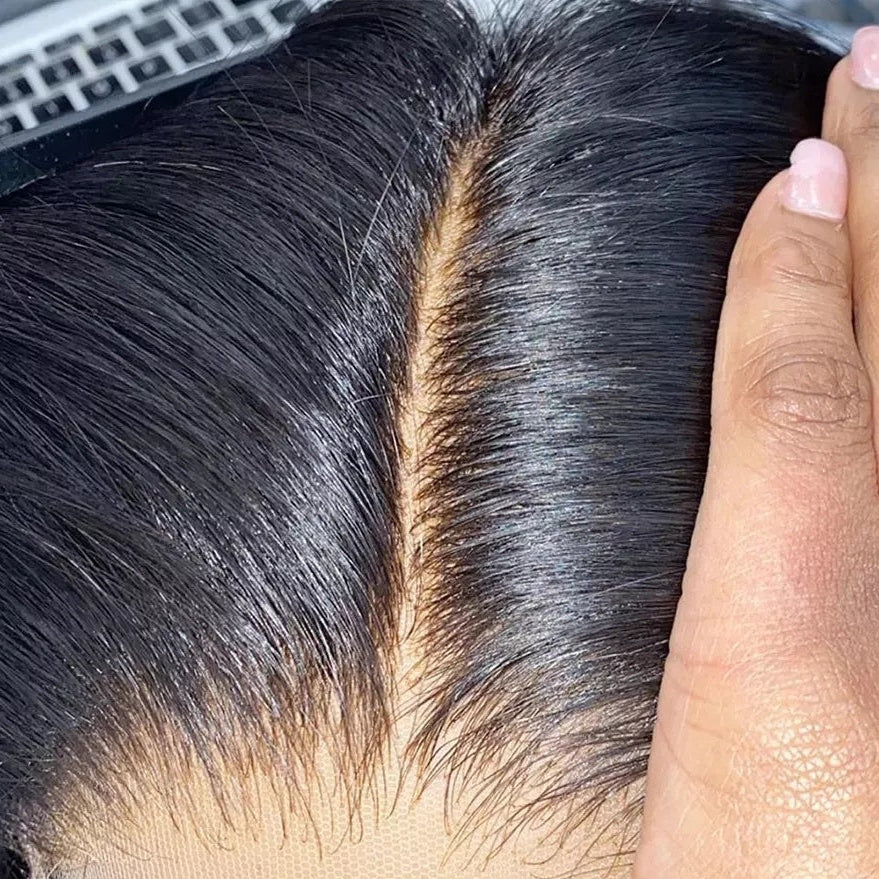 6x4 Density Virgin Human Hair Wigs For Black Women Vietnamese Raw Hair Transparent Lace Front Pre-Plucked Bleached Knots