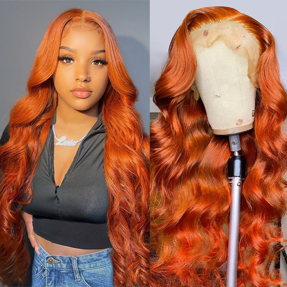 Cinnamon Color Lace Front Wig Human Hair Wig