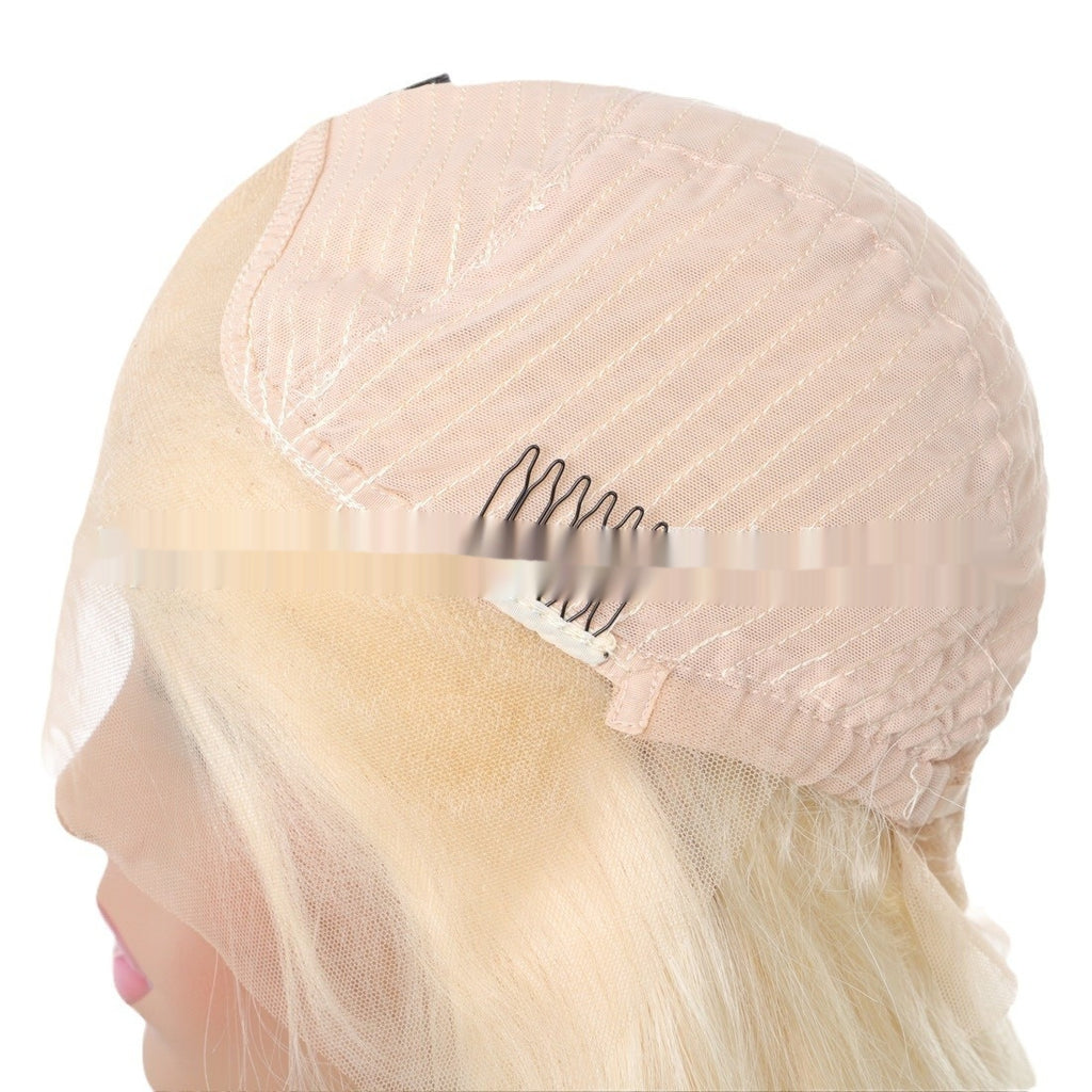 Platinum Blonde 613 Real Human Hair Transparent Lace Front Wig